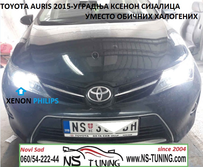 toyota auris 2013 hir2 sijalica philips xenon ugradnja novi sad tuning